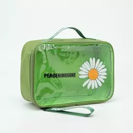 Косметичка на молнии, цвет зелёный