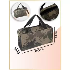 Косметичка-сумка на молнии, с сеткой, принтом