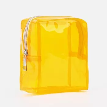 Косметичка на молнии, цвет желтый