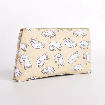 Косметичка на молнии, цвет желтый