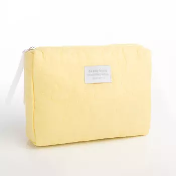 Косметичка на молнии простая, со стежкой