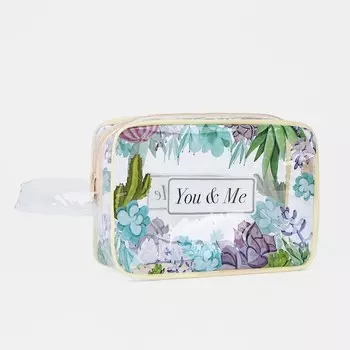 Косметичка на молнии, цвет желтый/разноцветный