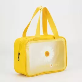 Косметичка на молнии, цвет жёлтый