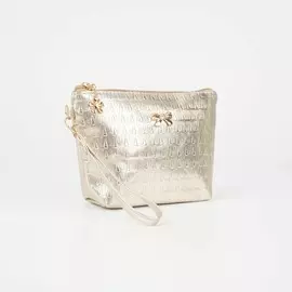 Косметичка на молнии, цвет золотистый