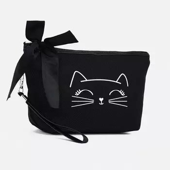 Косметичка на молнии, цвет черный