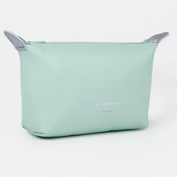 Косметичка на молнии, с подкладом, цвет зеленый