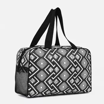 Косметичка на молнии, с ручками, цвет черный