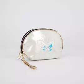 Косметичка на молнии, с ручкой, цвет белый