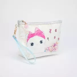 Косметичка на молнии, с ручкой, цвет белый