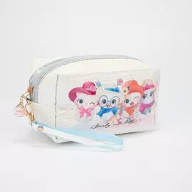 Косметичка на молнии, с ручкой, цвет белый