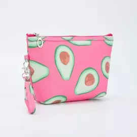 Косметичка на молнии, с ручкой, цвет розовый