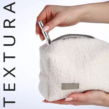 Косметичка дорожная на молнии textura, цвет белый