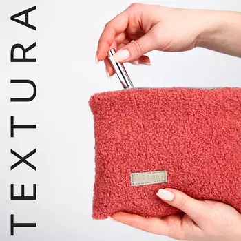 Косметичка дорожная на молнии textura, цвет розовый