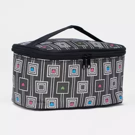 Косметичка на молнии, зеркало, цвет чёрный