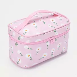 Косметичка на молнии, зеркало, цвет розовый