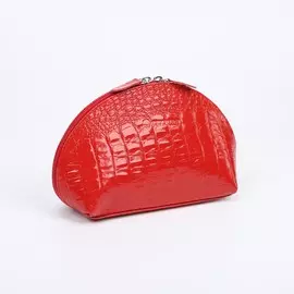 Косметичка на молнии, цвет красный