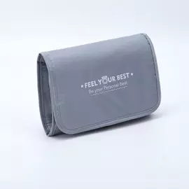 Косметичка раскладная на кнопках, цвет серый