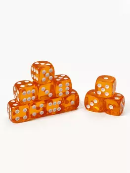 Кубики игральные, 1,61,6 см, набор 50 шт., желтые