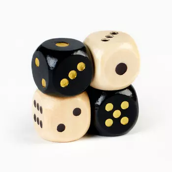 Кубики игральные, 1,61,6 см, набор 4 шт.
