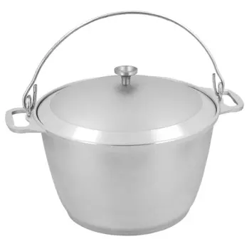 Котел литой походный 10л алюминиевая крышка