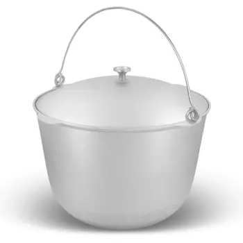 Котел литой походный 20л алюминиевая крышка