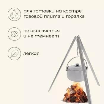 Котелок походный maclay, 24 см, с крышкой, нержавеющая сталь