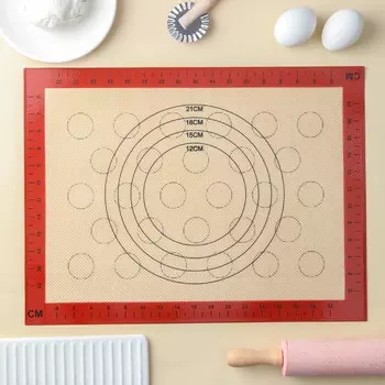 Коврик для выпечки и раскатки теста с разметкой