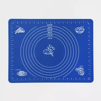 Коврик для выпечки и раскатки теста с разметкой доляна