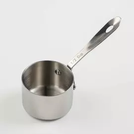 Ковш, 120 мл, 6×6×4,5, марка стали 304, толщина 1,2 мм, металлическая ручка, цвет серебряный