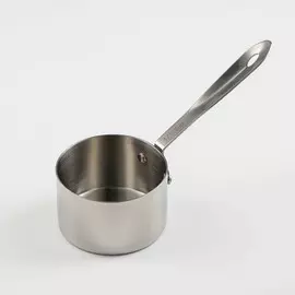 Ковш, 230 мл, 8×8×5, марка стали 304, толщина 1,2 мм, металлическая ручка, цвет серебряный