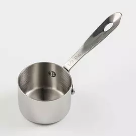 Ковш, 80 мл, 5,5×5,5×3,5, марка стали 304, толщина 1,2 мм, металлическая ручка, цвет серебряный