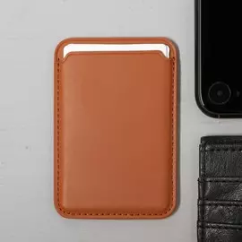 Кожаный чехол-бумажник luazon,поддержка magsafe для iphone 12/13/pro/mini/pro max,коричневый