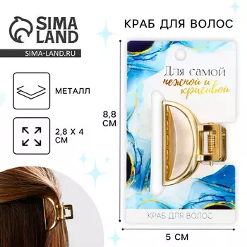 Краб для волос металлический