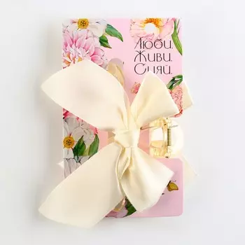 Краб для волос с бантом