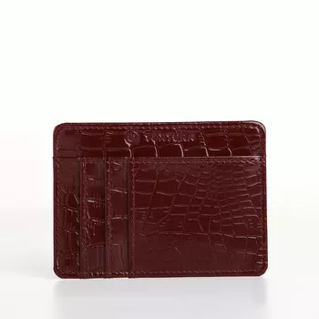 Картхолдер textura, на 4 карты, бордовый