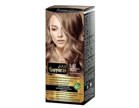 Hair Happiness Крем-краска для волос аммиачная №8.82 шоколадный блондин