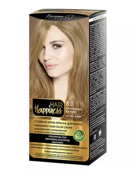 Hair Happiness Крем-краска для волос аммиачная №8 натуральный блондин