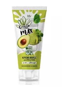 IRIS Смузи mix Крем-мусс для рук и тела алоэ+авокадо 180 мл