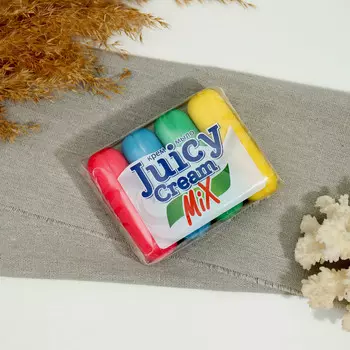 Крем-мыло туалетное твердое juicy ceam mix, 4 х 90 гр