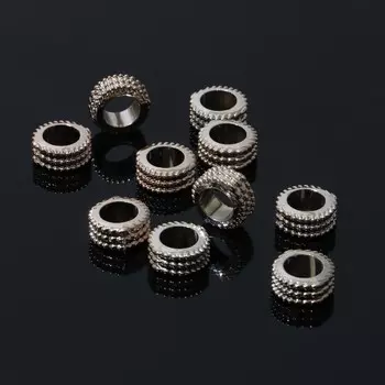 Кримп (покрывная бусина) 1,21,20,5 см, (набор 10 шт.), цвет серебро