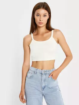 Кроп-топ женский в молочном цвете