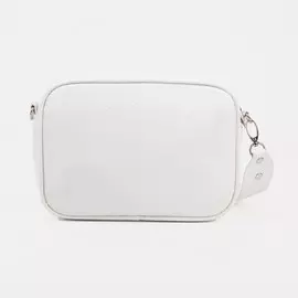 Сумка кросс-боди на молнии, наружный карман, цвет белый