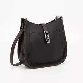 Кросс-боди, отдел на молнии, наружный карман, длинный ремень, цвет чёрный