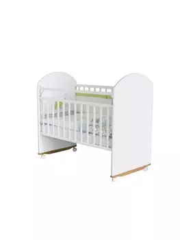 Кровать детская беллучи / bellucci колесо-качалка, белый