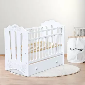 Кровать детская с маятником и ящиком 1200600