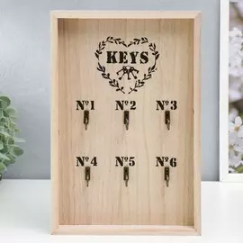 Крючки декоративные дерево 6 крючков