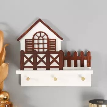 Настенные крючки декоративные с полочкой