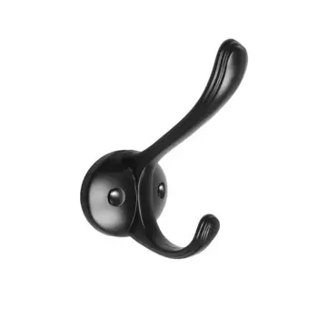Крючок мебельный cappio arturo, двухрожковый, цвет черный