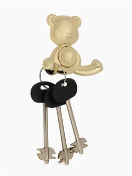 Крючок мебельный cappio bear, двухрожковый, цвет золото