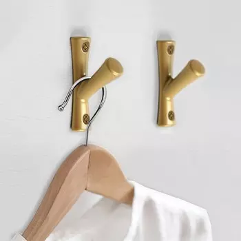 Крючок мебельный cappio branch, однорожковый, матовое золото